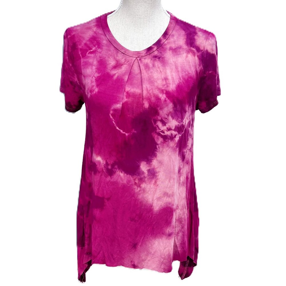 3/$25 🆕NWT Soft Raspberry Tie-Dye Micromodal Stretch Tee Shirt - Size Large